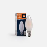 在飛比找特力屋線上購物優惠-特力屋 金星LED燈絲燈泡4.5W 霧面燈泡色 E14蠟燭型