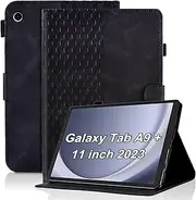 [Varohix] Case for Samsung Galaxy Tab A9 Plus 11 Inch Cover 2023 Magnetic PU Leather Folio Adjustable Stand Shell Foldable Card Holder Multi-Angle Galaxy Tab A9 Plus,Black