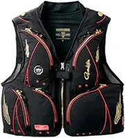 [Gamakatsu] GM2316 Windstopper Half Mesh Vest, Black/Red