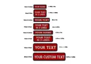 Red Custom Name Embroidery Patch | Badge Iron On Or Hook Loop 10X2.5CM,8X5CM,...