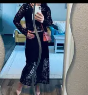 $400 Jason Wu Black Lace Top & Skirt Set