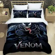 v1474 Bed Sheets Bedding Set Venom Duvet Cover Pillowcase Girls Adult Bedroom Single Double Queen King Quilt Bed Set 3-Piece Bedding Set (1 Duvet Cove