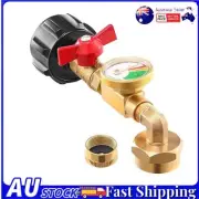 Upgraded Propane Refill Adapter with Valve and Gauge AU