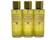3 VICTORIA'S SECRET BARE VANILLA SOL WOMEN FINE FRAGRANCE MIST BODY SPRAY 8.4 OZ