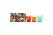 The Icons Candle Trio by Voluspa for Unisex - 3 Pc 5oz Baltic Amber Candle, 0.5oz French Cade Lavender Candle, 5oz Goji Tarocco Orange Candle