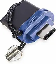 Verbatim Store 'n' Go Dual USB 3.2 Gen 1 & USB-C 32GB 2 in 1 Memory Stick USB-C/USB-A External Storage for Smartphone Laptop Notebook & Co Data Stick Blue/Black