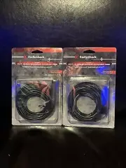 2x RadioShack 20-FT HEADPHONE/COMPUTER SPEAKER EXTENSION CORD 3.5MM JACKS