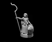 Gnome Female Druid for D&D Dungeons and Dragons Pathfinder DND Mini