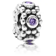 New 100% Genuine Authentic Pandora Her Majesty Purple CZ Spacer 791122ACZ