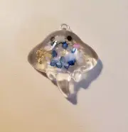 Blue Transparent StingRay Needle Minder Cross Stitch Embroidery | Cover Holder