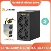 GoldShell KA BOX PRO 1.6Th/s Kaspa Miner 600W KAS Crypto Miner KHeavyHash w/ PSU