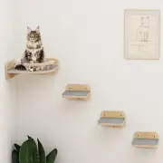 Cat Wall Furniture - Corner Climbing Shelf with 3 Wide Steps, Modern Floating...