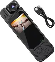 HD 1080P Body Camera with 180° Rotating Lens 110° Wide Angle Infrared Night Vision Support 128GB TF Cards Storage
