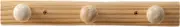 Wall Mounted Coat Rack, 14 Inch Wood Wall Coat Rack with 3 Hooks, Classic Smooth Wood Hooks for Bedroom Bathroom Entryway