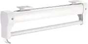 Adjustable Wardrobe Clothing Rail Heavy Duty Pull-Out Closet Valet Rod 25CM Top Mount Wardrobe Hanger Rack Bar Ball Slide White 55CM