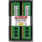 A-Tech 8GB 2x 4GB PC3-14900E ECC Unbuffered DDR3 1866 MHz DIMM Server Memory RAM