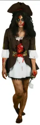 Morph Costumes Beating Heart Pirate Female Dress App Video Halloween Large