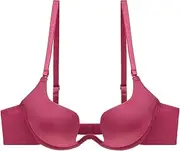 [Generic] Workout Sports Bra for Women Women's Deep V Sexy Gathered Bra Hanging Neck Beautiful Back U Shaped Open Back Bra Womens Bras Sexy (Red, 85D)