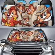Disney Chip & Dale Cartoon Car Sunshade, Auto Car Windshield Sunshade