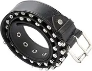 [LIGIGWASH] 1Pc Fashion Belt for Men Versatile Alloy Buckle Waistband Comfortable Punk Style Suitable for Leisure Work Outings