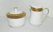 Mikasa HARROW Bone China Covered Sugar and Creamer NEW