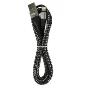 USB Durable nylon Mermaid Black White Charger Cable For iphone ipad - 2m