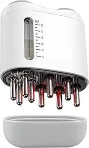Electric Hair Brush & Scalp Massager with Oil Dispenser, Mess-Free Applicator for Nourishing Scalp and Hair Care, Rechargeable with USB Cable, Travel-Friendly, White