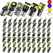 10pcs T10 White Amber 194 168 W5W LED Car Side Wedge Parker Light Globe Bulbs (for: Smart)