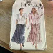 New Look 6555 Skirt And jacket Long Short Sleeve Sizes 6-16 UnCut Factory Folded