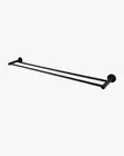 Double Round Towel Rail Holder Shelf Wall Mounted Brass Black Bath 600 NEW