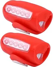 BESPORTBLE 2 PCS Strobe Lights for Cycling Bright Red LED Warning Bike Lights Easy to Attach Durable Design for Enhanced Safety During Night Rides and Mountain Biking