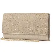 Women Evening Bags Glitter Sequins Clutch Purses for Women Shiny Champagne 408
