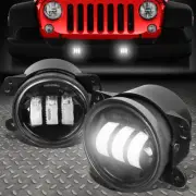 FOR 07-17 JEEP WRANGLER 11-14 DODGE CHARGER LED PROJECTOR BUMPER FOG LIGHT LAMPS (for: Jeep)