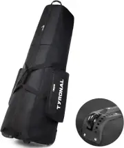 Golf Travel Bag Padded Golf Club Travel Bag W/ Wheels 600D Polyester Oxford Wear