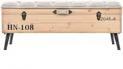 Storage Bench 110 cm Solid Firwood | Entryway Bench with Seat | Firwood Hallway Storage for Small Spaces | Durable & Stylish Furniture for Home Organization