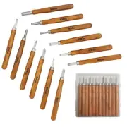 Mini Wood Carving Knife Set in a PVC Box by Rox (12 Piece Set)