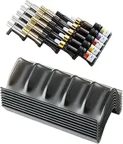 HAN SHENG 8 Pcs Shelf Essential Oils Storage Racks Oil Bottles Expandable Essential Oil Holders Convenient Storage for Organizing Displaying Spice Oils Racks (Black)