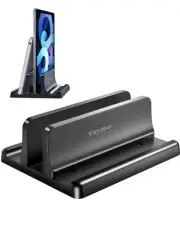 Vertical Laptop Stand Holder Plastic Adjustable Desktop Notebook Dock Space-S...