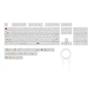 ANYMOB Keycap Keyboard White Summer 128 Keys Profile Switch Mechanical Cute Keys