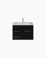 Bathroom 750 Vanity Black Bath Cabinet Wall Hung Mounted Undermount Top Basin