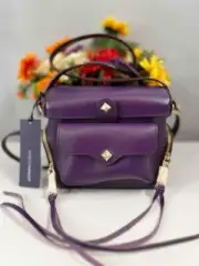 NWT REBECCA MINKOFF Craig Dark Purple Leather Camera Crossbody Bag