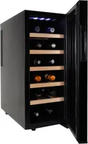 Koolatron Wine Fridge - Wine Cooler, 12 Bottle Wine Cabinet for Champagne, Red &