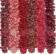 600Pcs Wax Seal Beads, Sage Green Sealing Wax Beads for Wax Seal Stamp, Pine Green Wax Seal Beads Set with 6 Colors Perfect for Gift Sealing, Letter Sealing, Envelopes Sealing (Red)