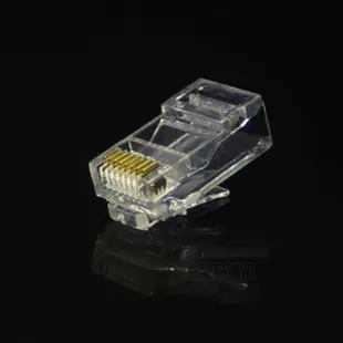 鍍金三叉水晶頭 8P8C RJ45 Cat5 STP FTP『1顆』 網路線 接頭【DD305】