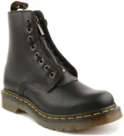 Dr Martens Womens 1460 Pascal Front Zip Yellow Stich In Black Size UK 3 - 9
