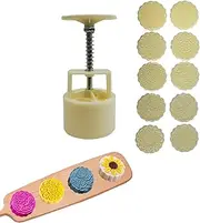 Proshopping 11-Piece Bath Bomb Mold Set, DIY Moon, Flower, Round Bath Bomb Maker, Plastic, 10 Stamps, Reusable, Spa Gift