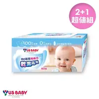 在飛比找momo購物網優惠-【US BABY 優生】超厚乾濕兩用純棉巾90抽(買2送1超