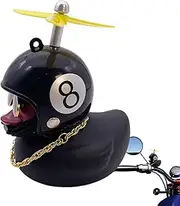 Duck Car Ornament - Car Ornaments Little Duck | Rubber Duck Toys Car Decorations, Duck with Propeller Hat, Motorcycle Home Decor Buniq