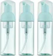 Owlyee 2oz Foam Bottle (3PCS) Empty Foaming Pump Dispenser for Hand Soap, Lash Cleanser, Shampoo to Travel (60ml, Green)