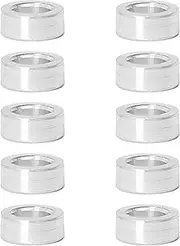 Zhooooonglf 10Pcs M3 Aluminum Spacers, Metal Spacer Aluminum Round 3.1mm ID x 5mm OD x2mm L Thickness Screw Standoff for M3 Screw Bolts Silver
